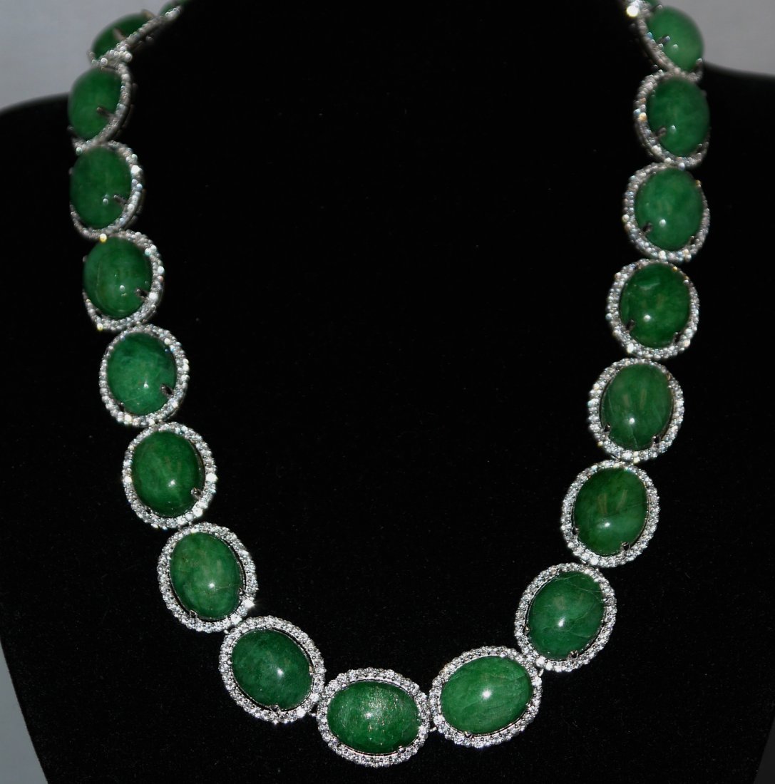 925 Silver 222.67 Beryl 10.28ct Sapphire Necklace: Please review the attached gemologist report for further relevant information K19J57