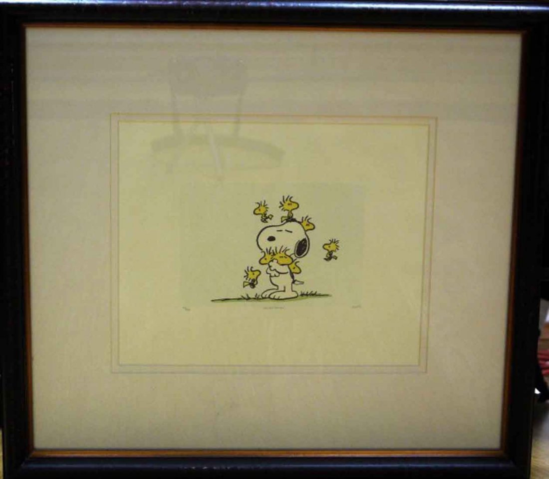 Jowax Reisor "Snoopy" W592: Jowax Reisor "Snoopy" The medium is original hand painted etching was created with steel engravi ng neddle scratched by artist in varnish covered zinc or copper plate. In an acid bath the etch is crea