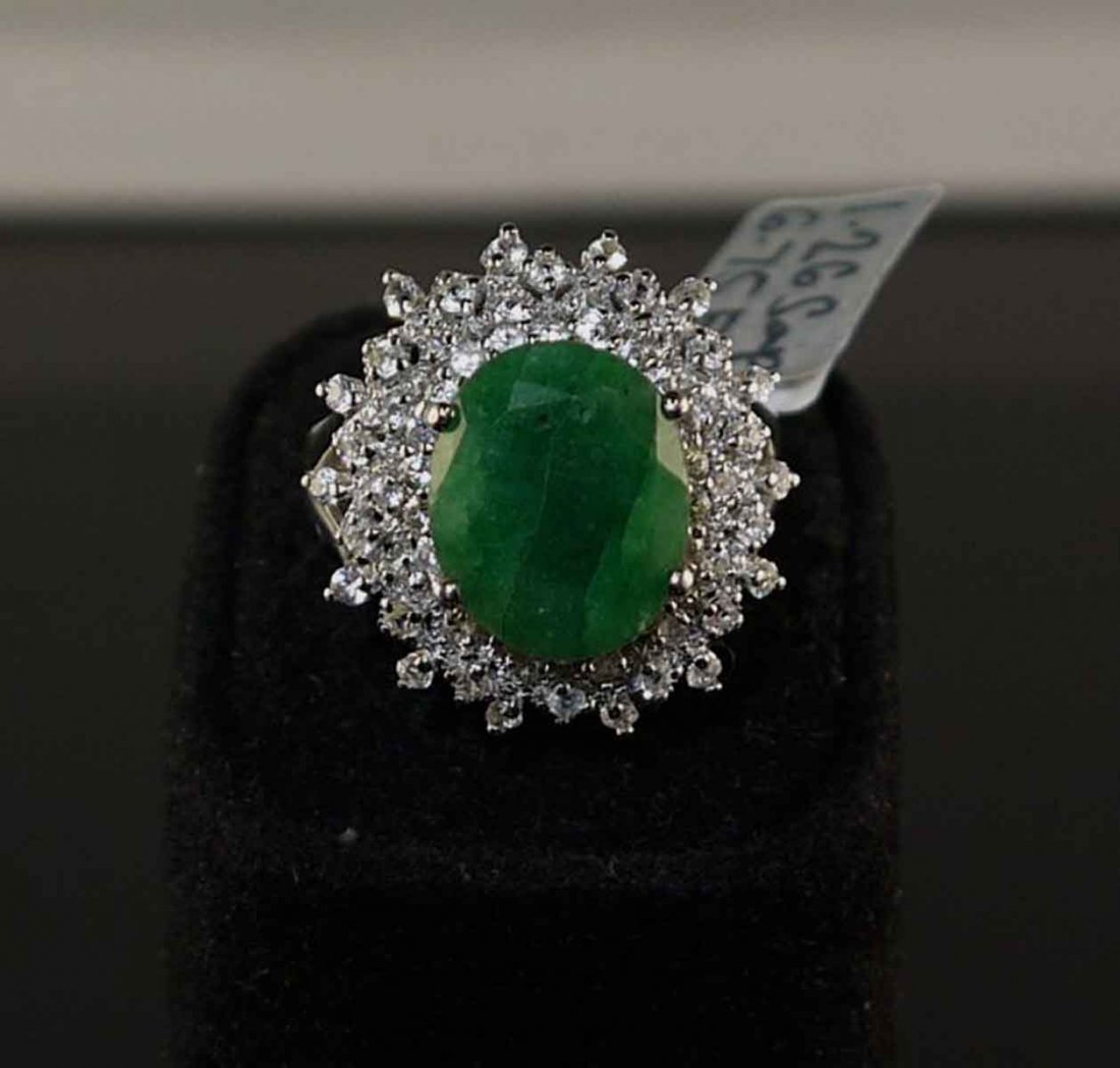 6.75ct Beryl 1.26ct White Sapphire 925 Silver K21J3: Please review the attached gemologist report for further relevant information K21J3
