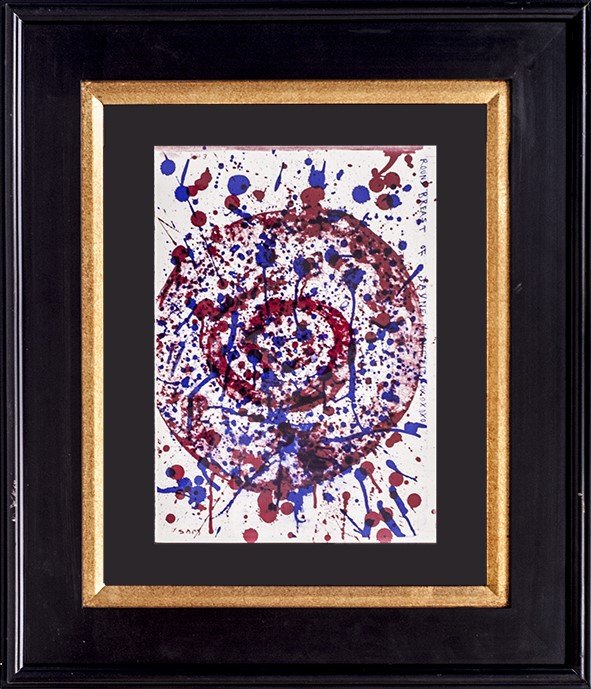 Sam Francis "Round Brest of Jayne Mansfield" (FRAMED): Sam Francis "Round Brest of Jayne Mansfield" Original Lithograph on paper. Suite: One Cent Life. Year: 1964. Frame Size: 24" x 28" Image Size: 10.5" x 15" Edition: From the rare limited edition of 200