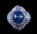 18k WG 23.43ct. Star Sapphire 5.65cts Dia RN WL40008