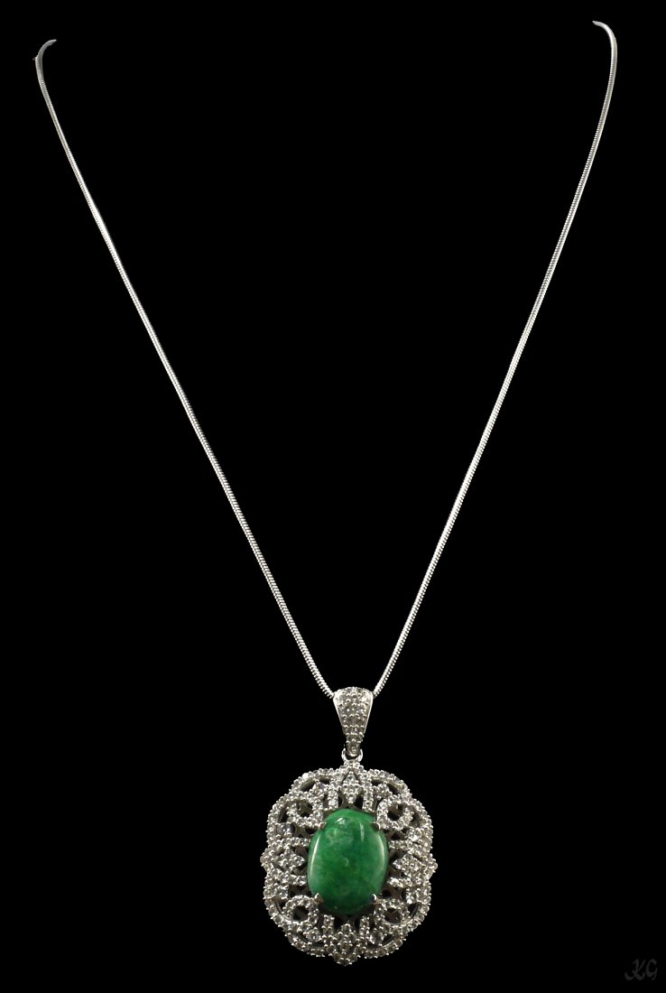 12.65ct Green Beryl 3.03ctw Sapphire Silver PD K38J8: Please review the attached gemologist report for further relevant information K38J8