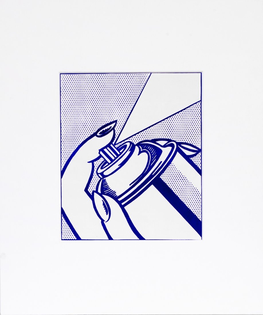 Roy Lichtenstein "Spray Can" W4508: Roy Lichtenstein "Spray Can" Lithograph on White Wove Paper Size: 12.5" x 10.5" Suite: 1 Cent Life Edition: Rare limited Edition of 2000, comes with COA and unframed W4508