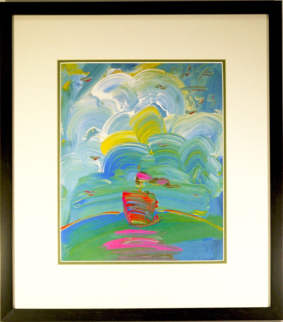 Peter Max "Untitled" (Framed) W225: Peter Max "Untitled" Offset Lithograph Size: 10 x 12" Frame: 16.75 x 19" W225