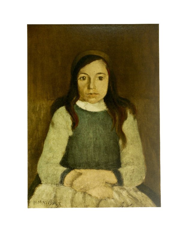 Henri Matisse "Portrait de Nini" (Unframed) W257: Henri Matisse "Portrait de Nini" Lithograph and collotype, plate signed Edition: 1000 Year: 1955 Size: 9.5" x 16.5" Paper: Vellem Arches comes with COA W257