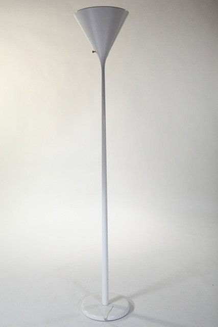 Walter Nessen - Floor Lamp: Designer: Walter Nessen Item: Floor Lamp Mfg.: Nessen Studios Description: Lacquered Steel Unit: 1 Dim. Exactly: (L x W x H"): 11.25" dia x 65"h Circa: 1960