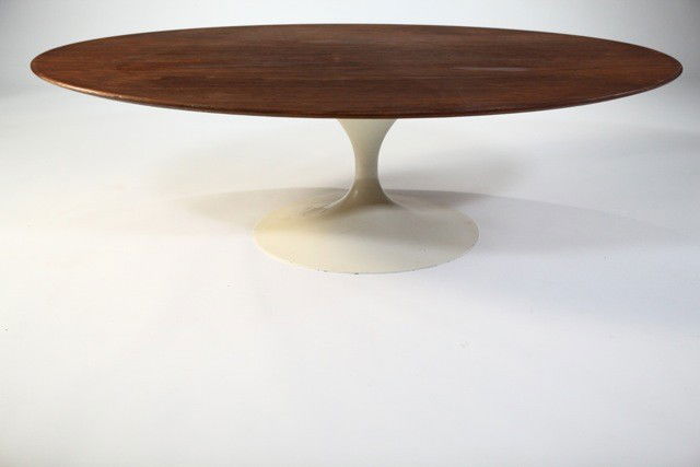 Eero Saarinen - Coffee Table: Designer: Eero Saarinen Item: Coffee Table Mfg.: Knoll Description: Oval Top with cast iron base Unit: 1 Dim. Exactly: (L x W x H"): 54" x 36" x 16" Circa: 1969