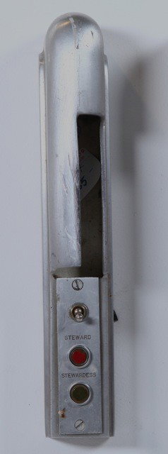 Gibbs/Cox - Wall Mounted Steward/Stewardess Call L: Designer: Anonymous Item: Wall Mounted Steward/Stewardess Call Light Mfg.: The Simes Company Description: Cast Aluminum Unit: 1 Dim. Exactly: (L x W x H"): 2.25x3x 13"h Circa: 1945