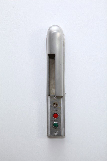Gibbs and Cox - Wall Mounted Steward/Stewardess C: Designer: Gibbs and Cox Item: Wall Mounted Steward/Stewardess Call Light Mfg.: The Simes Company Description: Cast Aluminum Unit: 1 Dim. Exactly: (L x W x H"): 2.25x3x13"h Circa: 194
