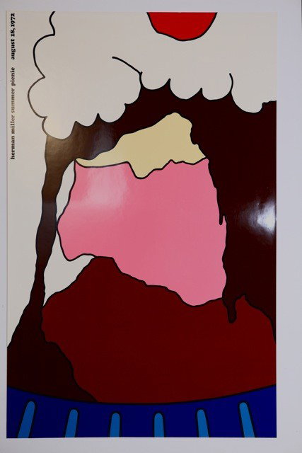 Steve Frykholm - Herman Miller Company Poster: Designer: Steve Frykholm Item: Herman MIller Company Poster Mfg.: Herman Miller Corp Description: Poster for Annual Herman Miller Company Summer Picnic Unit: 1 Dim. Exactly: (L x W x H"): 26.5