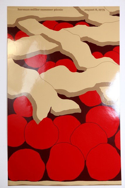 Steve Frykholm - Herman MIller Company Poster: Designer: Steve Frykholm Item: Herman MIller Company Poster Mfg.: Herman Miller Corp Description: Poster for Annual Herman Miller Company Summer Picnic Unit: 1 Dim. Exactly: (L x W x H"): 26.5
