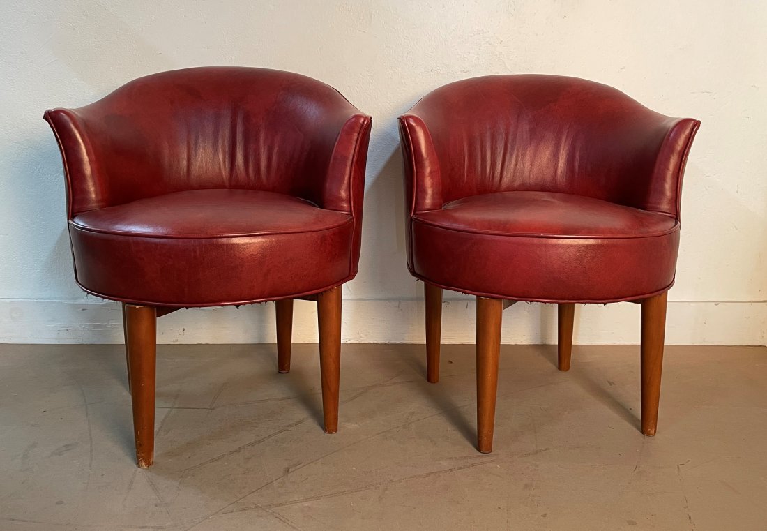 Edward Wormley Style Swivel Chairs - Pair (1 of 4)