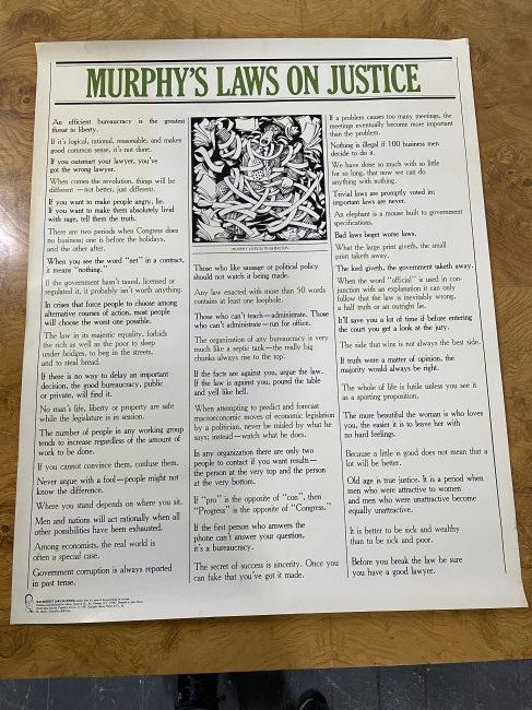 Murphy's Laws on Justice Poster (1 of 5)