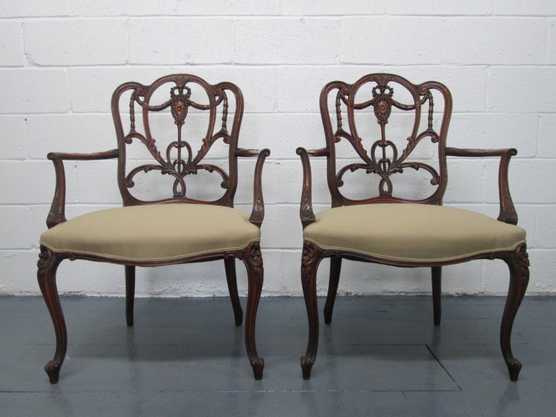 Hepplewhite Style Side Chairs - Pair (1 of 4)