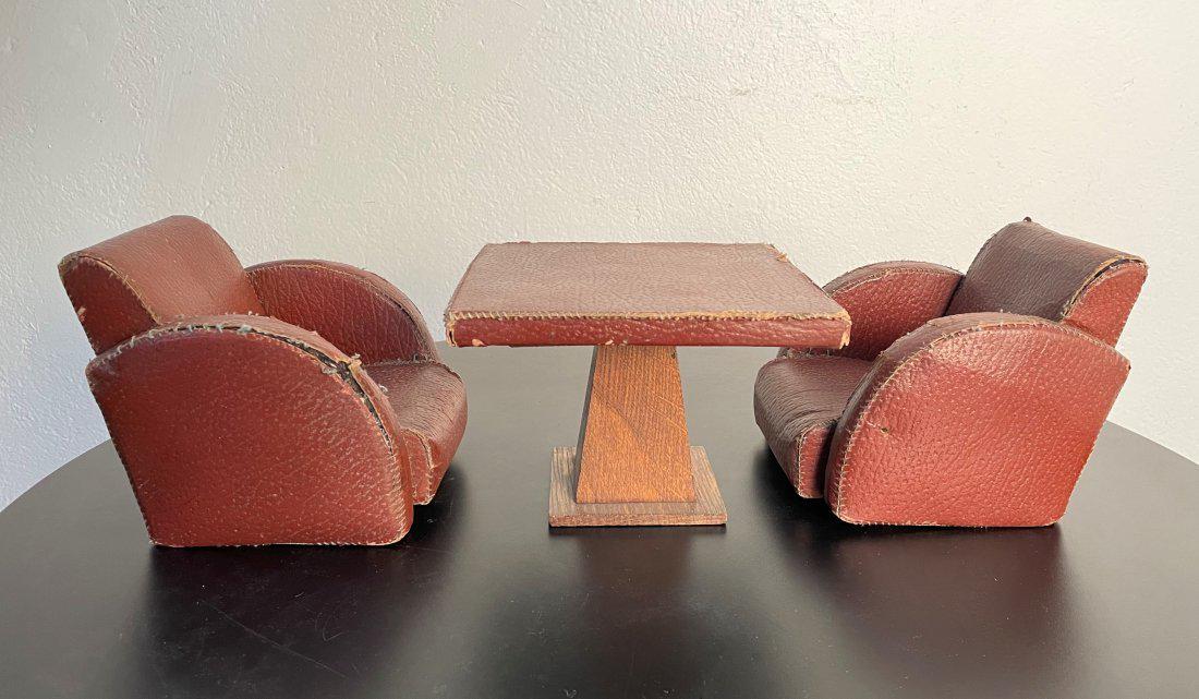 Miniature Art Deco Style Table and Chair Accessory Set (1 of 7)