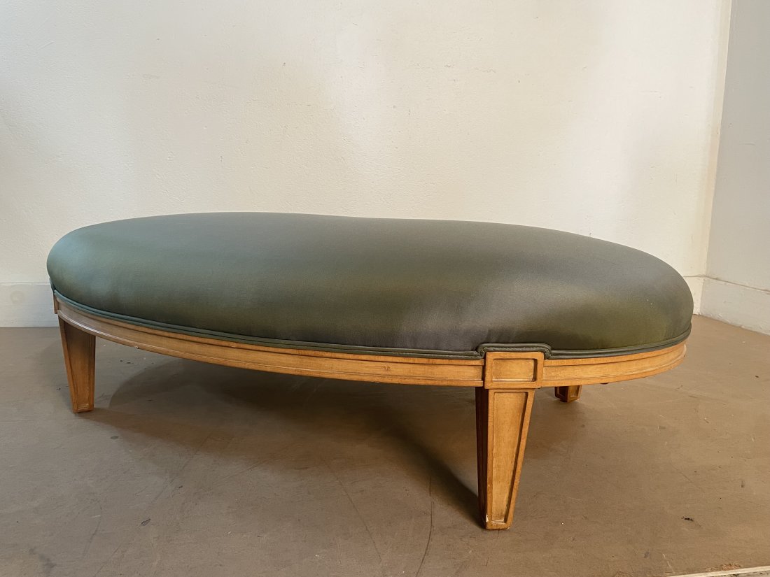 Antique Style Oval Upholstered Ottoman (1 of 3)
