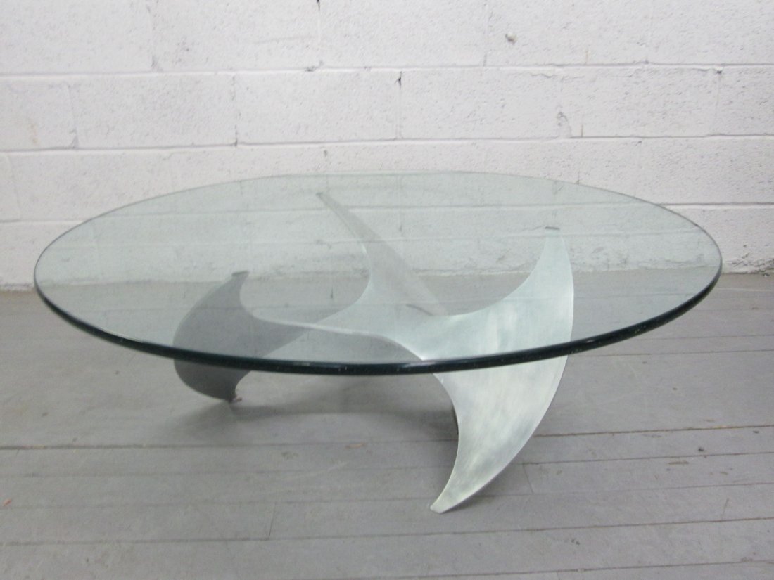 Propeller Coffee Table by Knut Hesterburg: Measures: 44" in diameter x 16"H