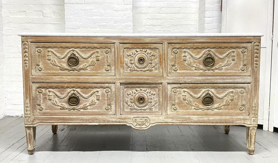 Marble Top Credenza Sideboard Mid Century Modern (1 of 9)