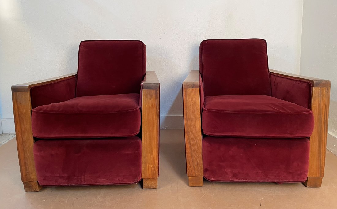 French Art Deco Armchairs - Pair (1 of 6)