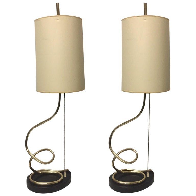 Brass Spiral Lamps (1 of 3)