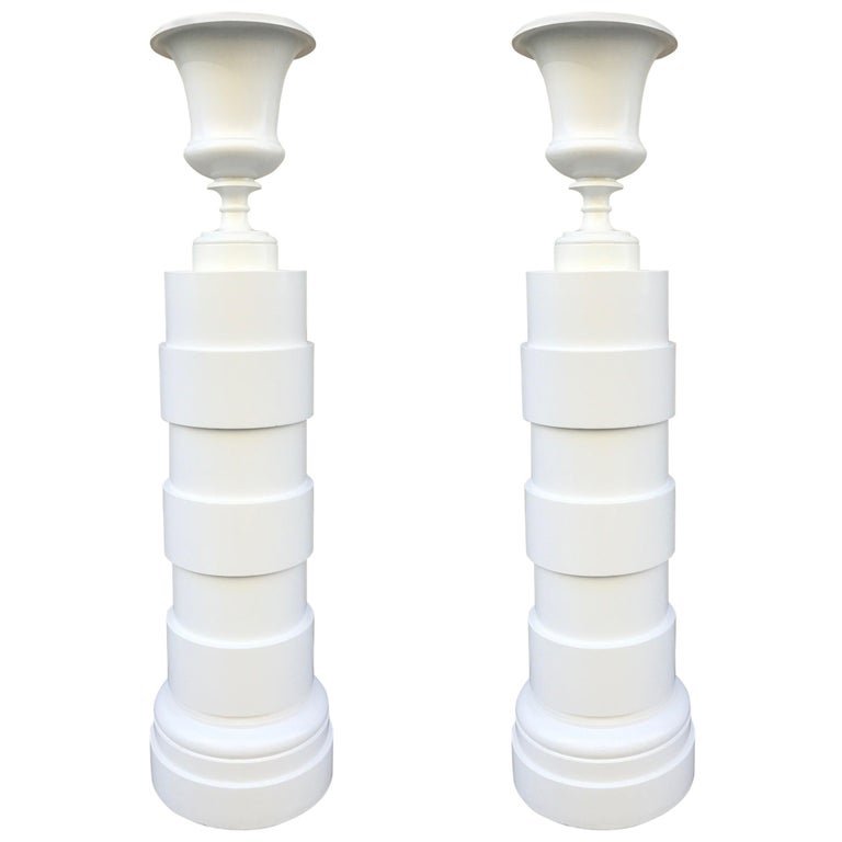 Tall and Columned Torchieres Pair (1 of 7)
