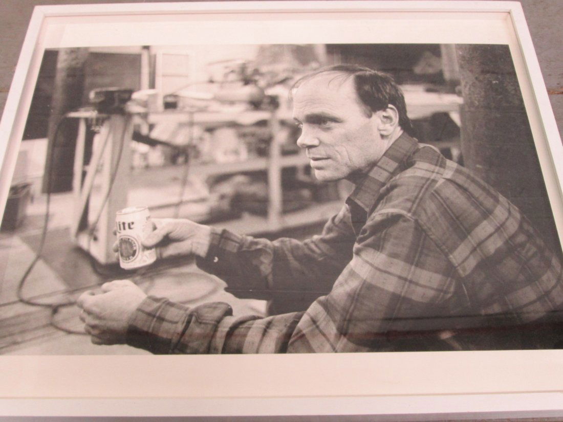 Ari Marcopoulos - Michael Heizer Silver Gelatin Ph: Michael Heizer, 1987, photographed by Ari Marcopoulos for an exhibition called The Project. Michael Heizer is known primarily as the sculptor whose monumental earthworks erected in the vast desert exp