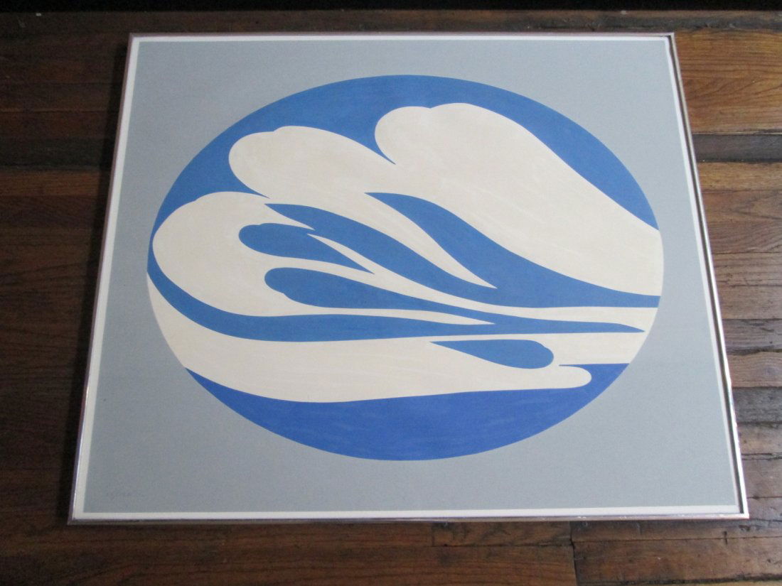 Signed Jack Youngerman Ukiyo-E Lithograph: Untitled, from the Ukiyo-E Portfolio Screenprint with lithography in colors, 1976, signed and dated in pencil, numbered 55/150 (there were also 6 artist's proofs), published by Pace Prints, New York,