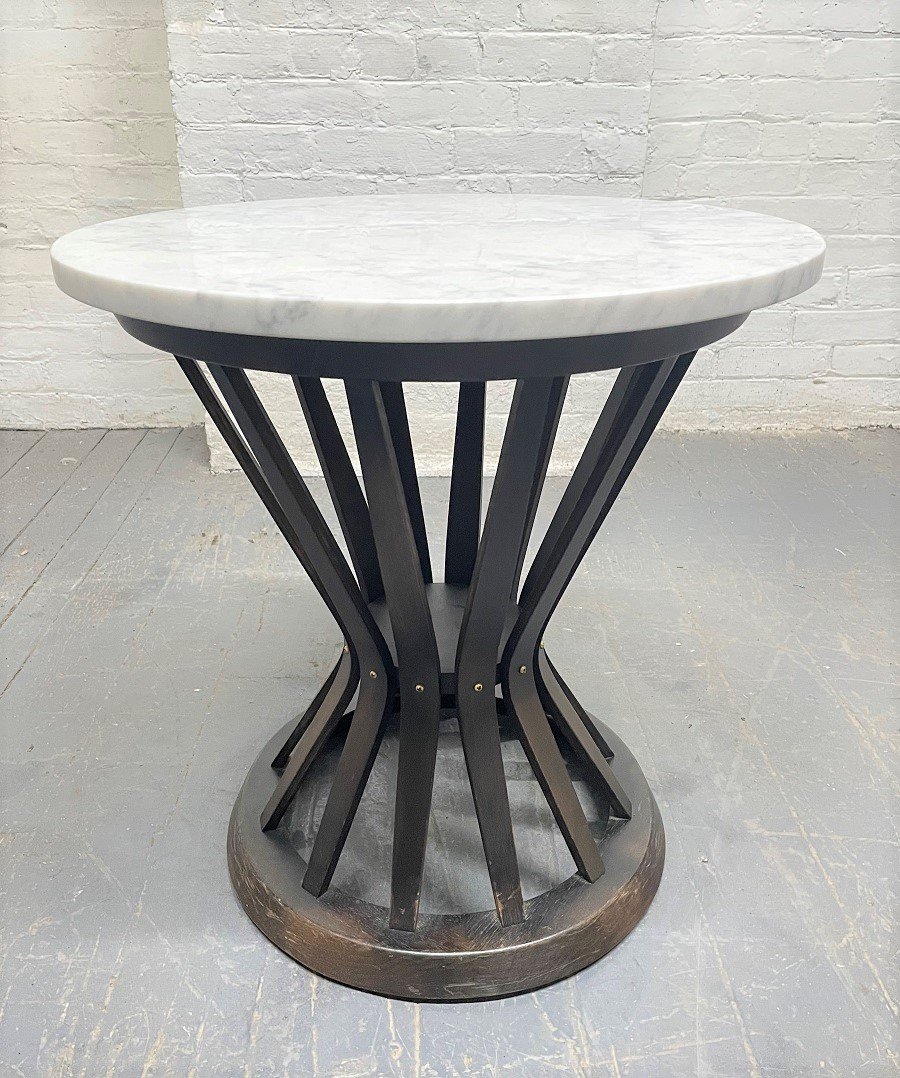 Edward Wormley Style Marble Top Side Table Mid Century Modern Auction