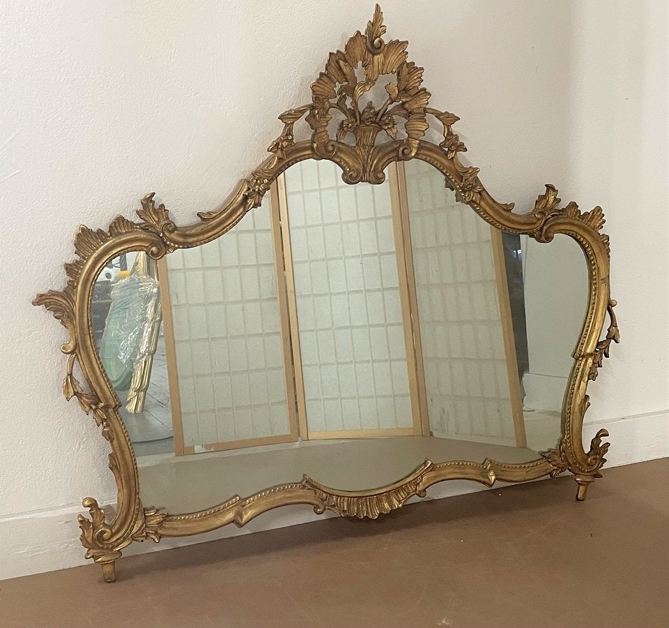 Antique Giltwood French Mirror (1 of 5)