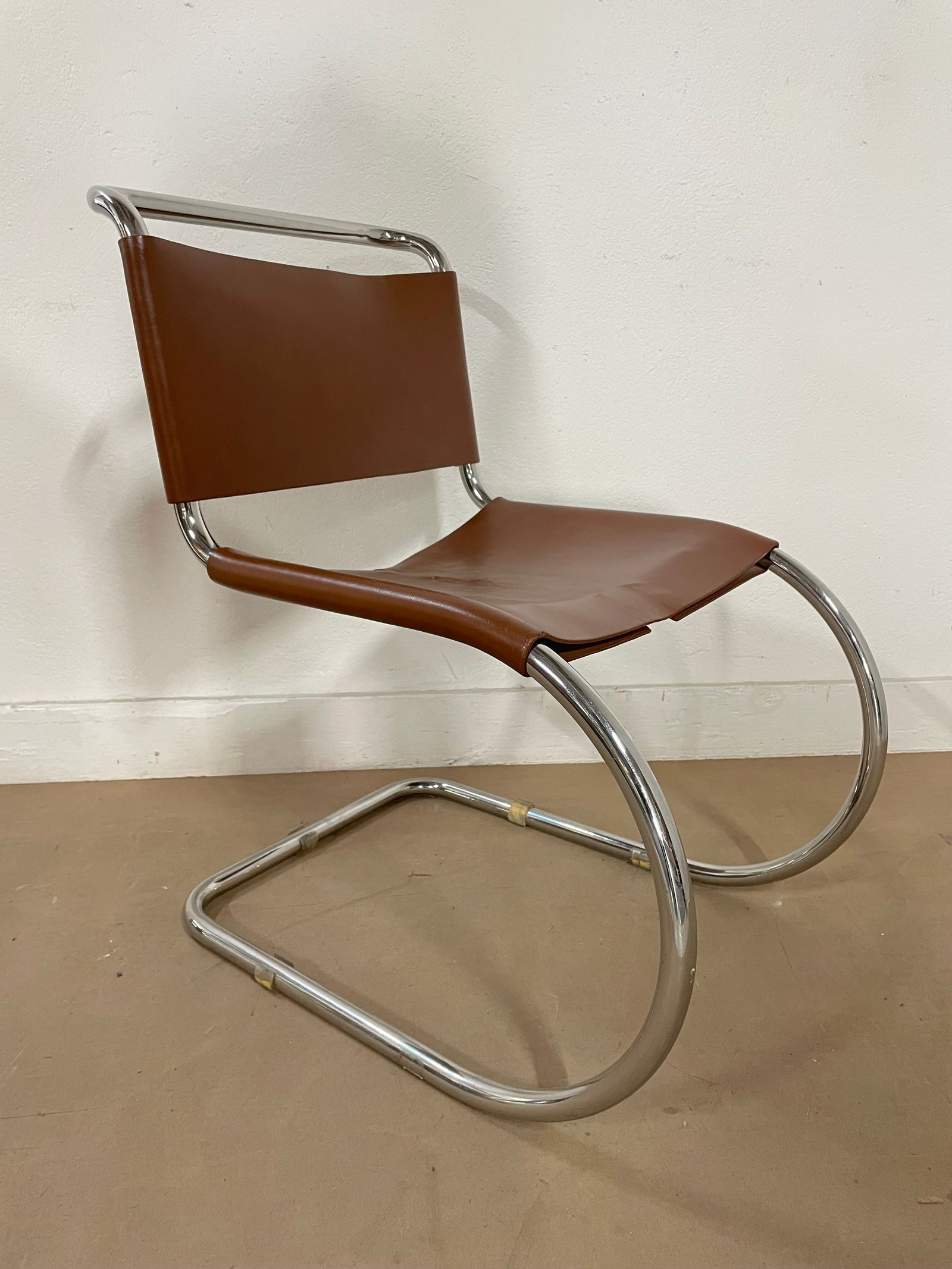 Mies van der Rohe Leather MR10 Cantilever Chair for Knoll Int'l (1 of 6)