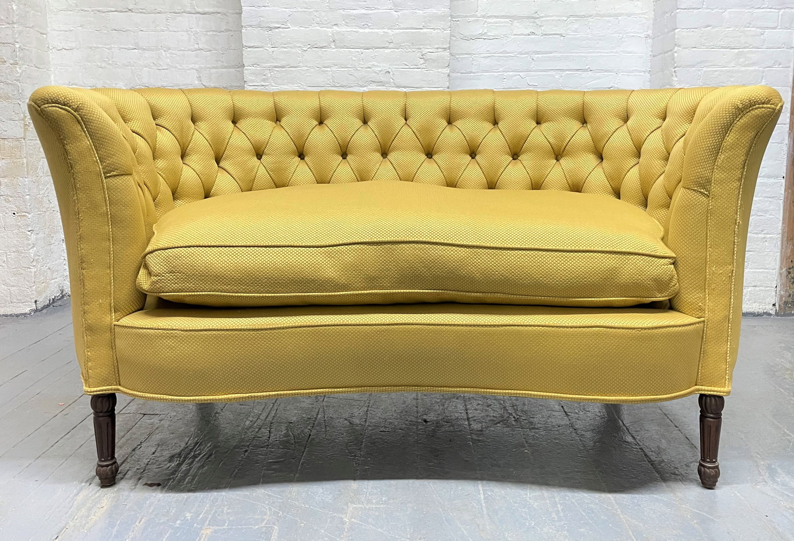 Antique Style Tufted Loveseat (1 of 3)