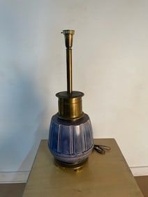 Large Blue Ceramic Lamp
