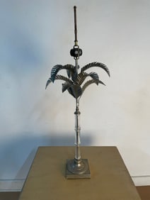 Chrome Palm Tree Lamp