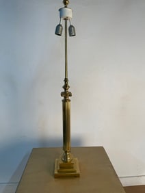 Tall Brass Column Lamp