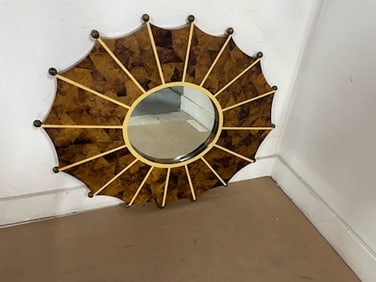 Coconut Shell Mirror w/ Inlay