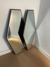 Walnut & Brass Mirror