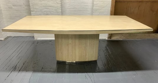 Willy Rizzo Travertine Dining Table