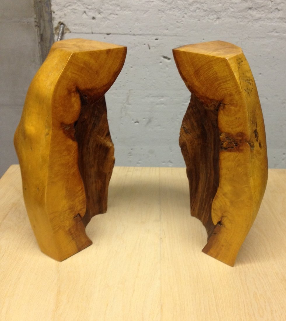 Organic Form Wooden Bookends (1 of 3)