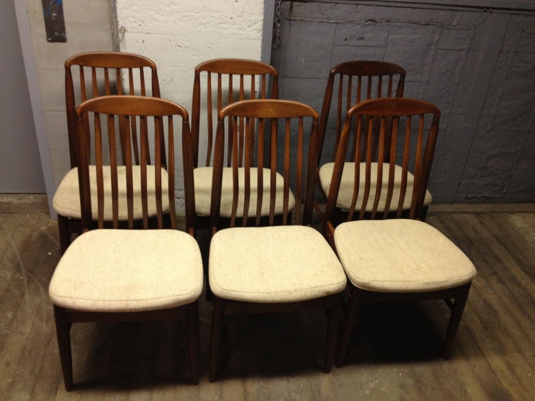 Set 6 Teak Danish Dining Chairs (1 of 5)