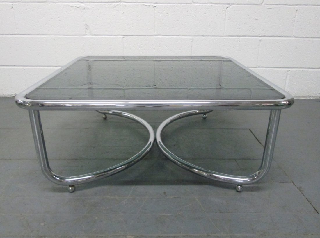 Chrome & Glass Coffee Table (1 of 3)
