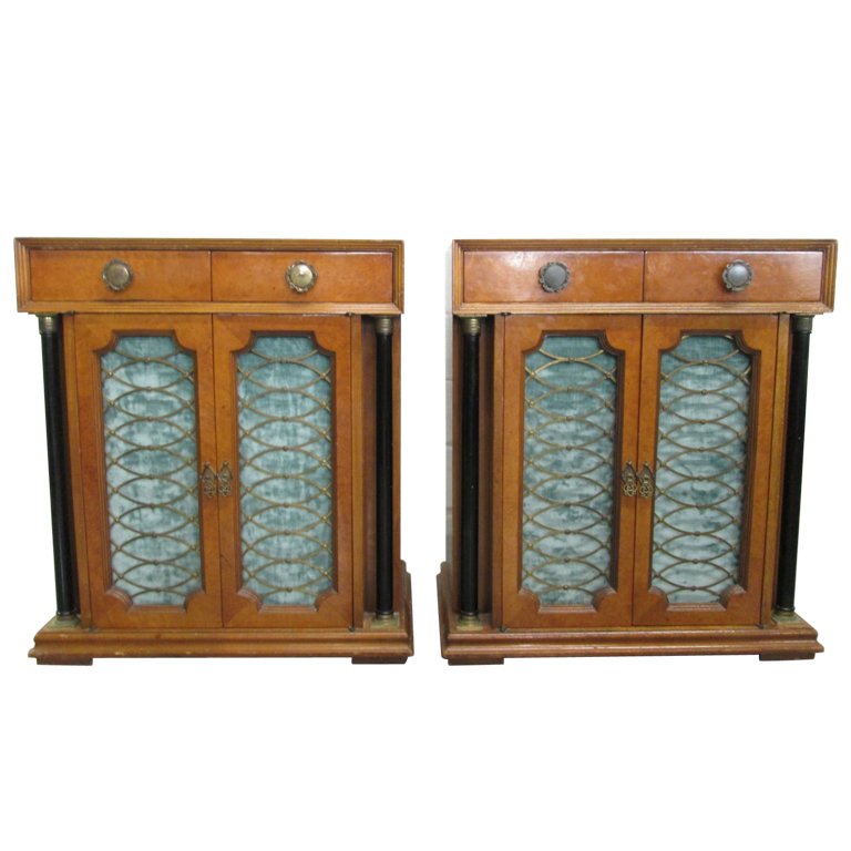 Pair Regency Style Nightstands / Cabinets (1 of 6)