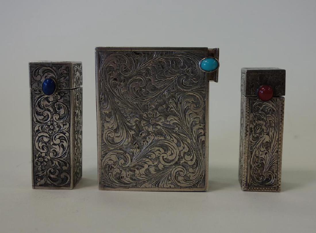 Continental Silver Lipstick Holders & Compact (1 of 1)