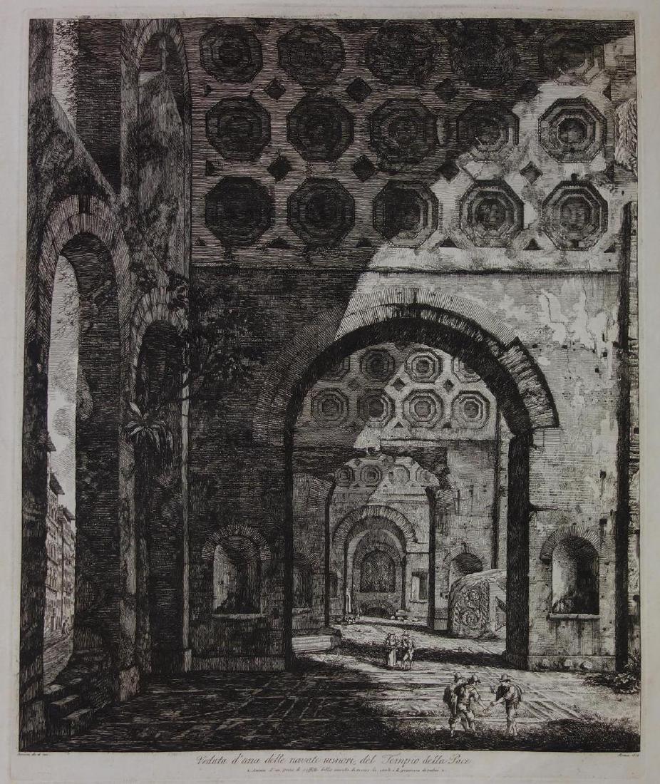 Luigi Rossini (1790-1857) Veduta Tempio della Pace (1 of 3)