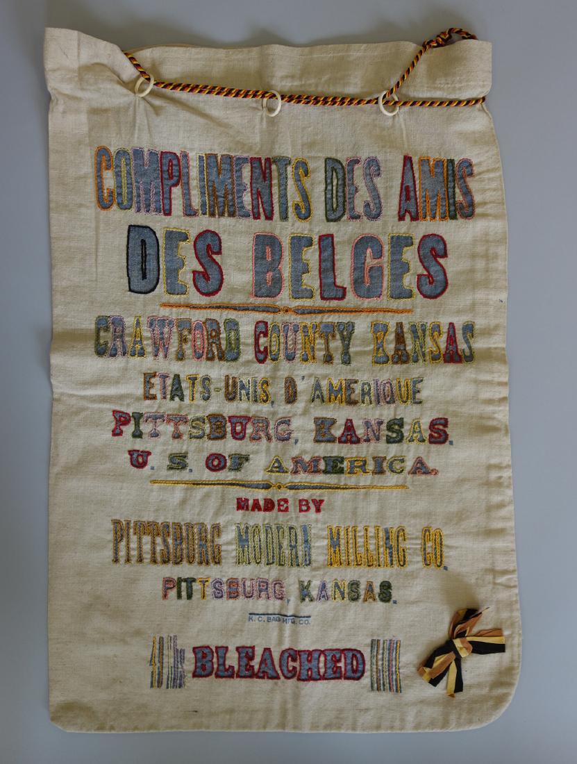 CRB Embroidered Flour Sack, Belgium World War I (1 of 4)