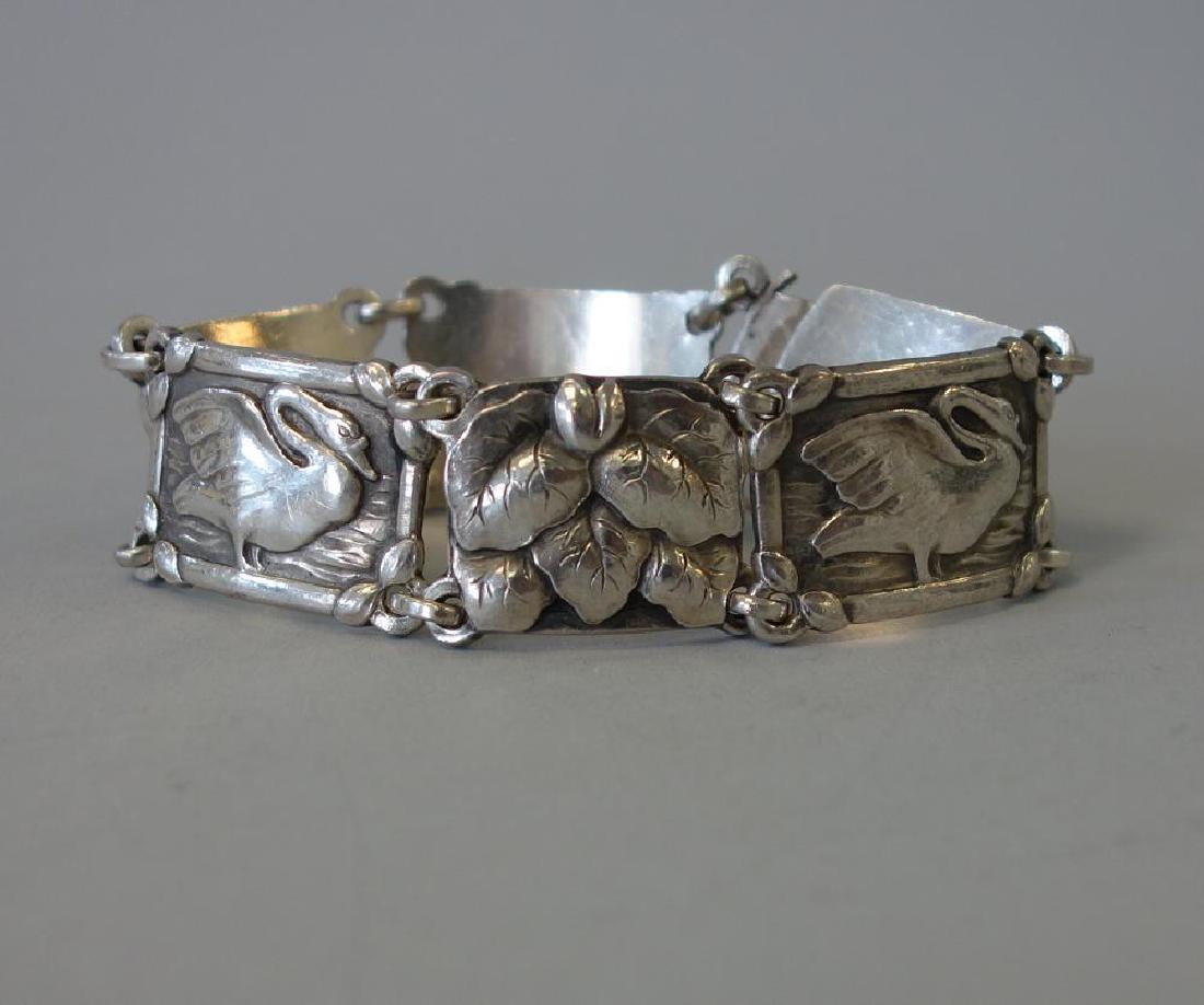 Georg Jensen Sterling Bracelet, Swans, No 42 (1 of 3)