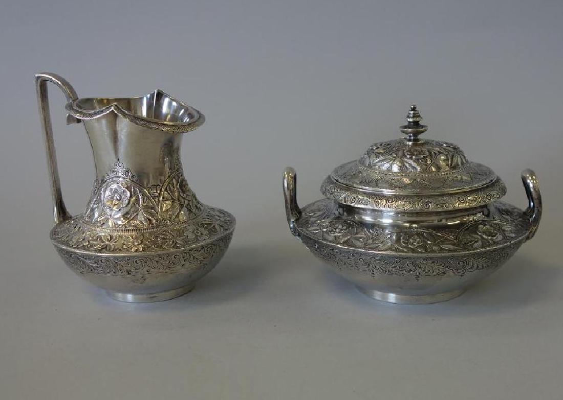 Durgin Sterling Aesthetic Movement Creamer & Sugar (1 of 3)