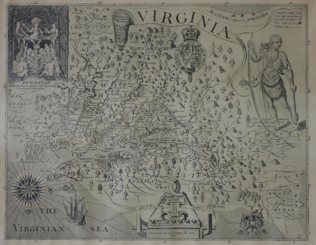 Antique Map: John Smith's Map of Virginia (1 of 6)