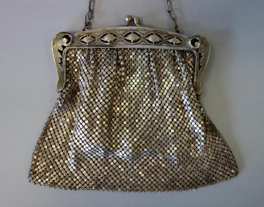 Art Nouveau German Silver Mesh Purse (1 of 4)