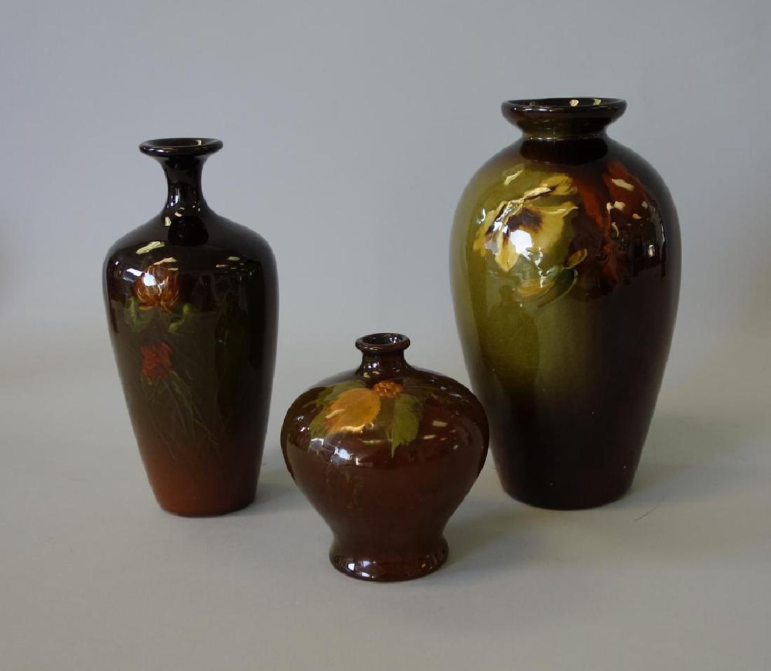 3 Roseville Rozane Art Pottery Vases (1 of 1)