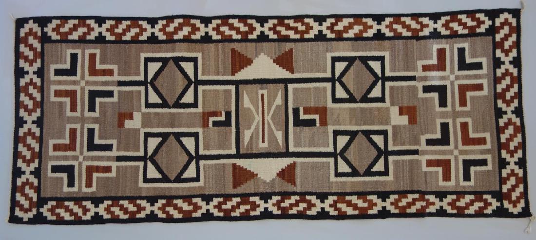 Navajo Wool Blanket / Rug, Geometric Motif (1 of 1)